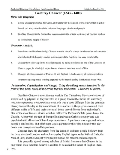 High School Reinforcement: The Great British Authors