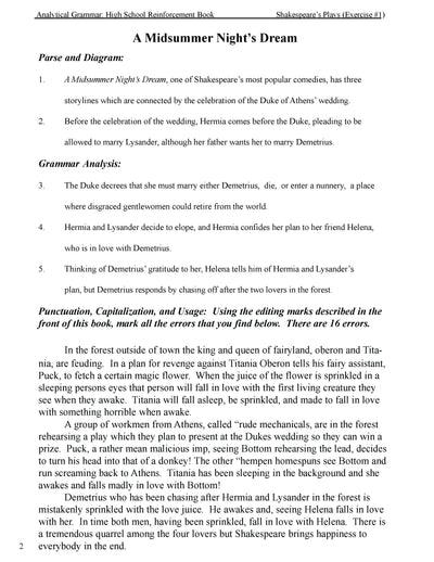 High School Reinforcement: Shakespeare's Plays