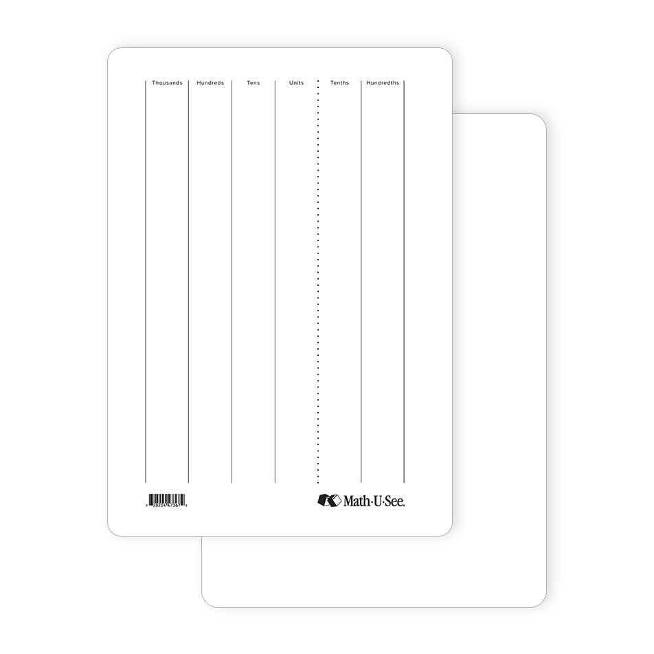 Math-U-See Place Value Whiteboard