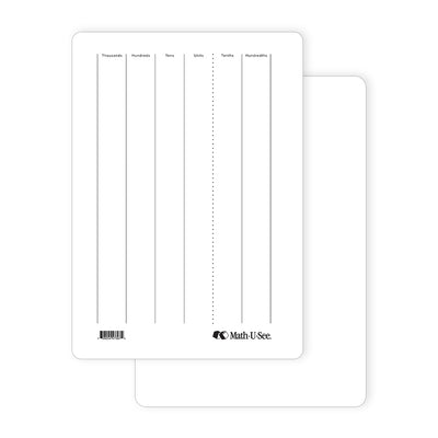 Math-U-See Place Value Whiteboard