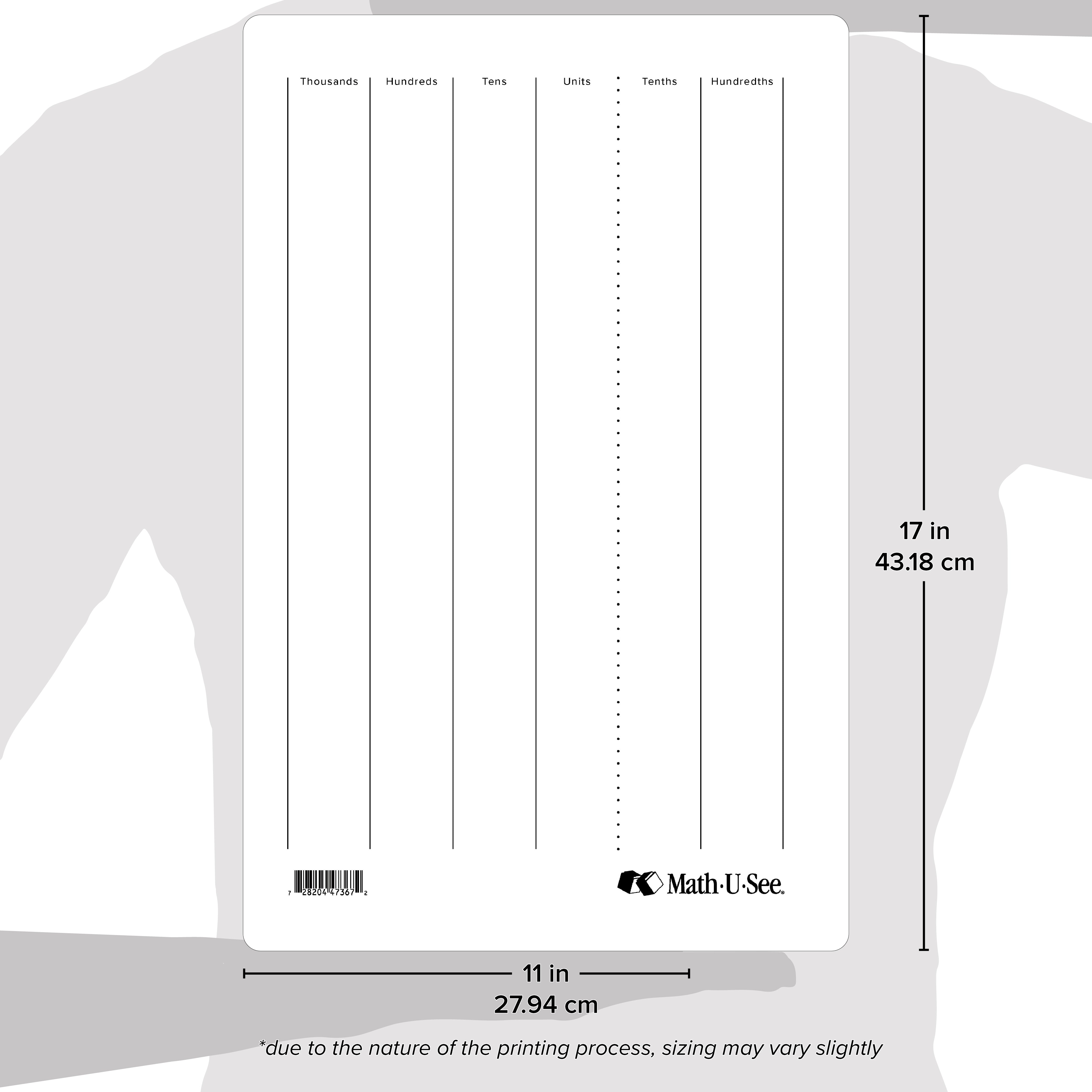 Math-U-See Place Value Whiteboard
