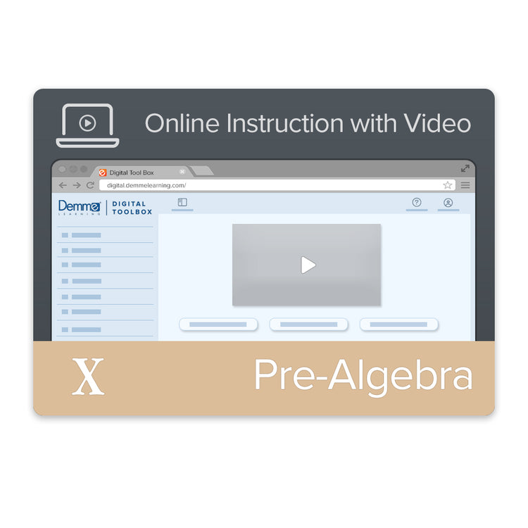 Pre-Algebra Online Instruction with Video