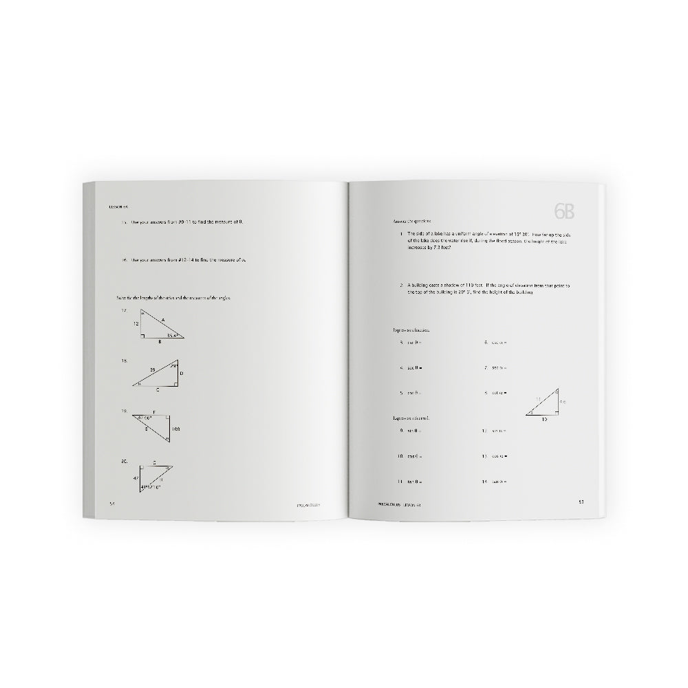 PreCalculus Student Workbook and Tests - Demme Learning Store