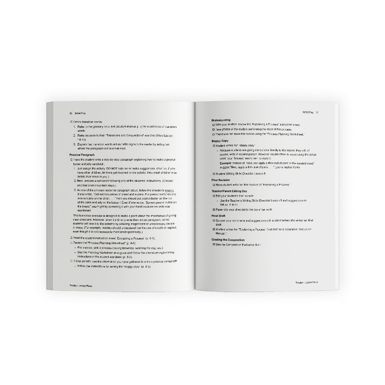 Teacher's Manual for WriteShop I and II