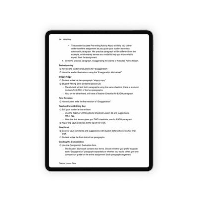 WriteShop II Student Workbook (ebook)