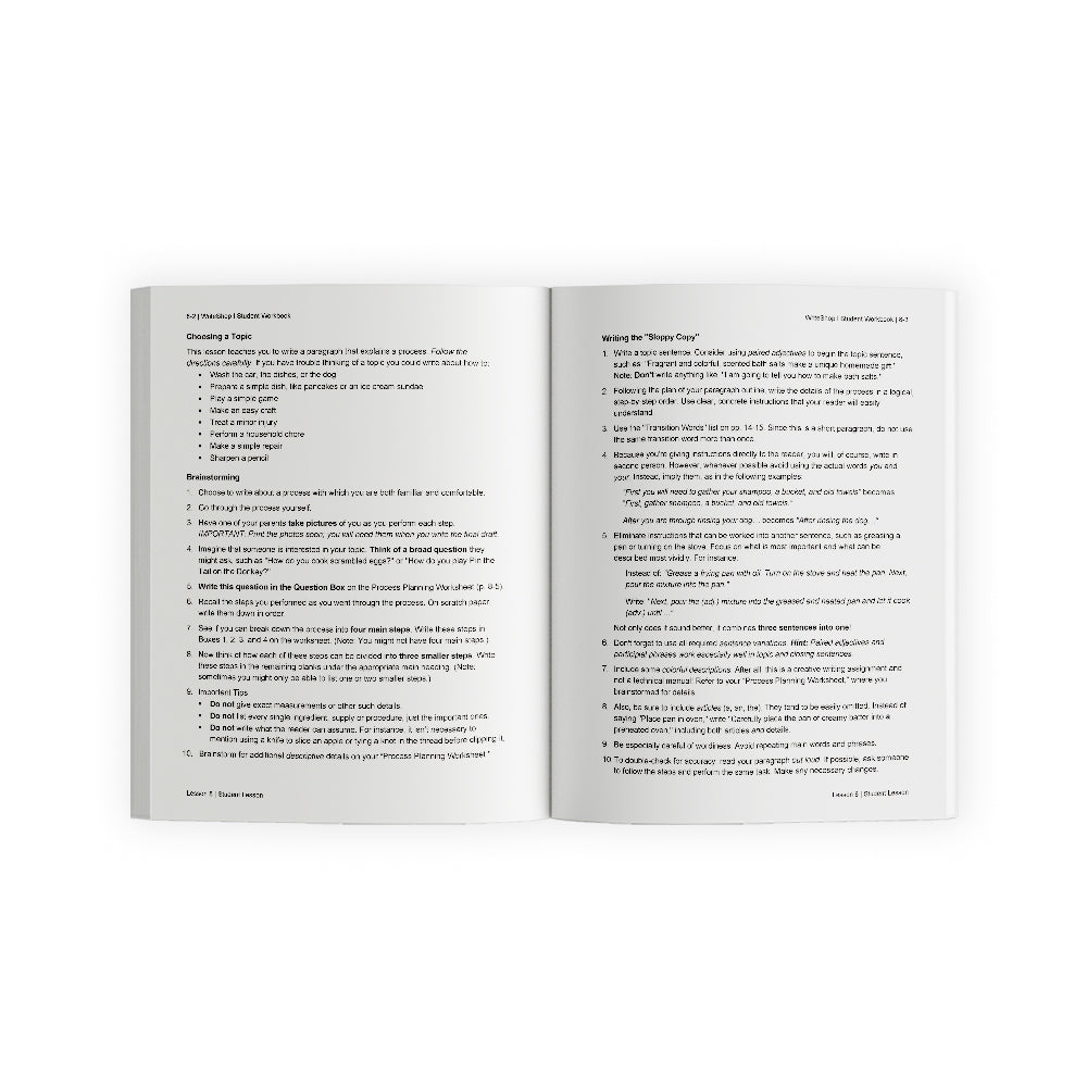 WriteShop I Student Workbook