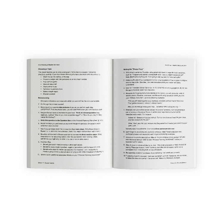 WriteShop I Student Workbook