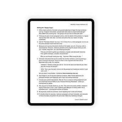 WriteShop I Student Workbook (ebook)