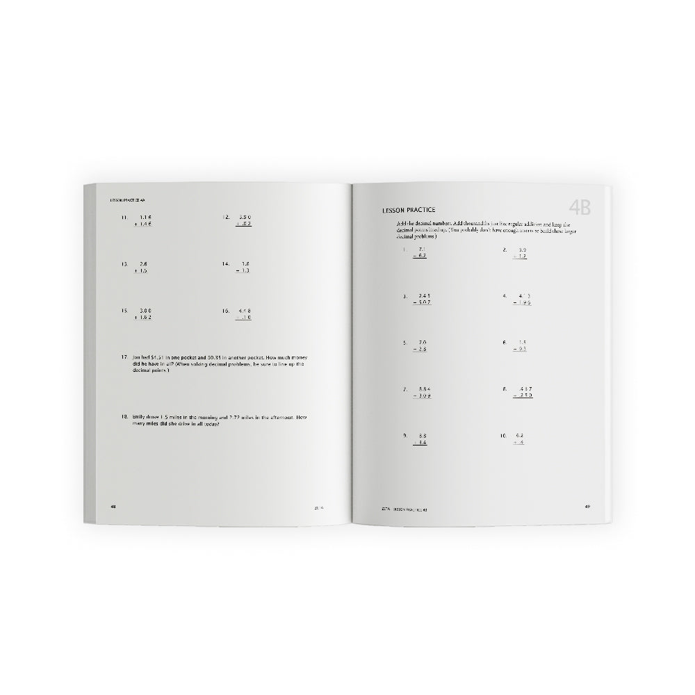 Zeta Math App Zeta Student Workbook and Tests - Demme Learning Store